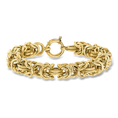 18kt Gold Over Sterling Byzantine Bracelet
