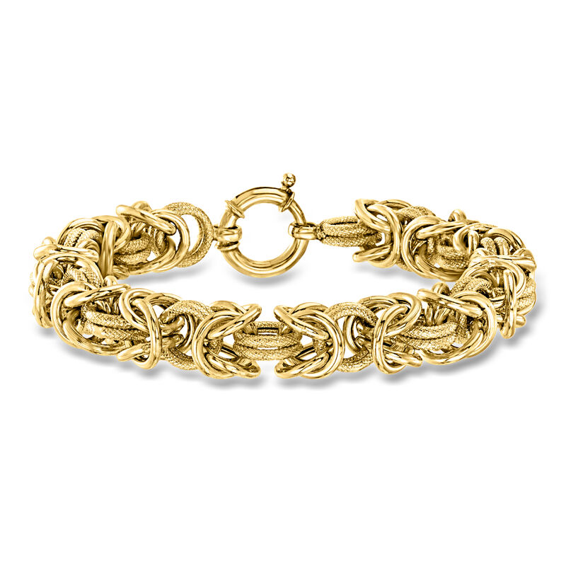 18kt Gold Over Sterling Byzantine Bracelet image number 0