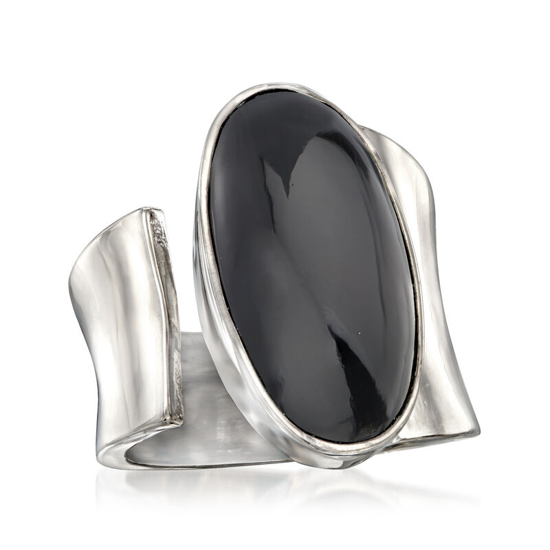 Onyx Wrap Ring in Sterling Silver image number 3