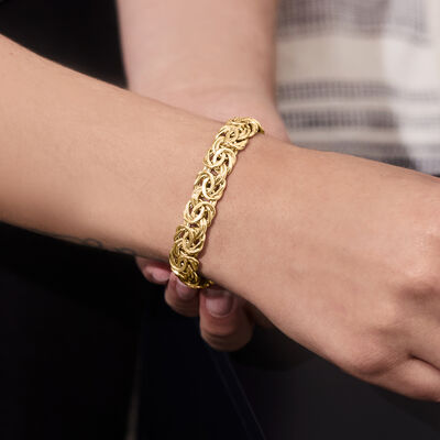 10kt Yellow Gold Byzantine Bracelet
