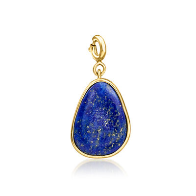 Lapis Charm in 18kt Gold Over Sterling