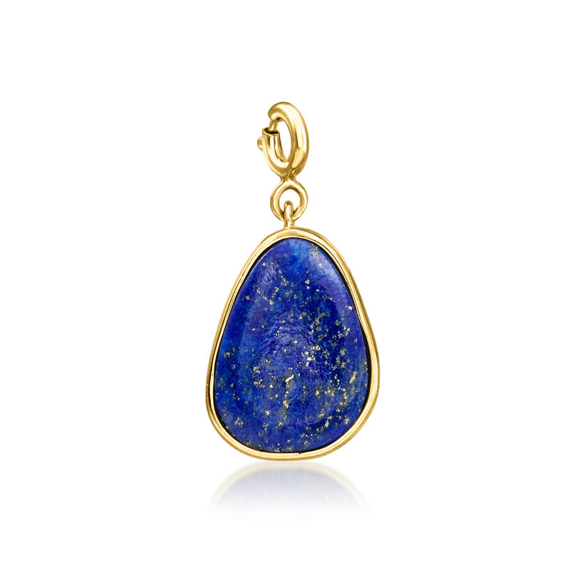 Lapis Charm in 18kt Gold Over Sterling image number 1