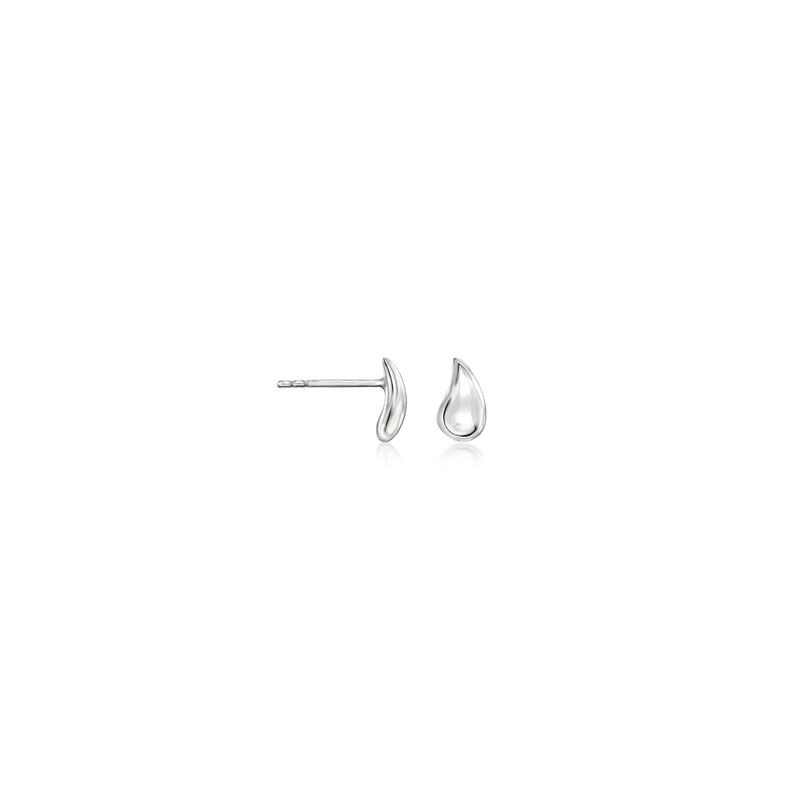 Italian Sterling Silver Jewelry Set: Teardrop Earrings and Necklace. 18&quot; image number 4