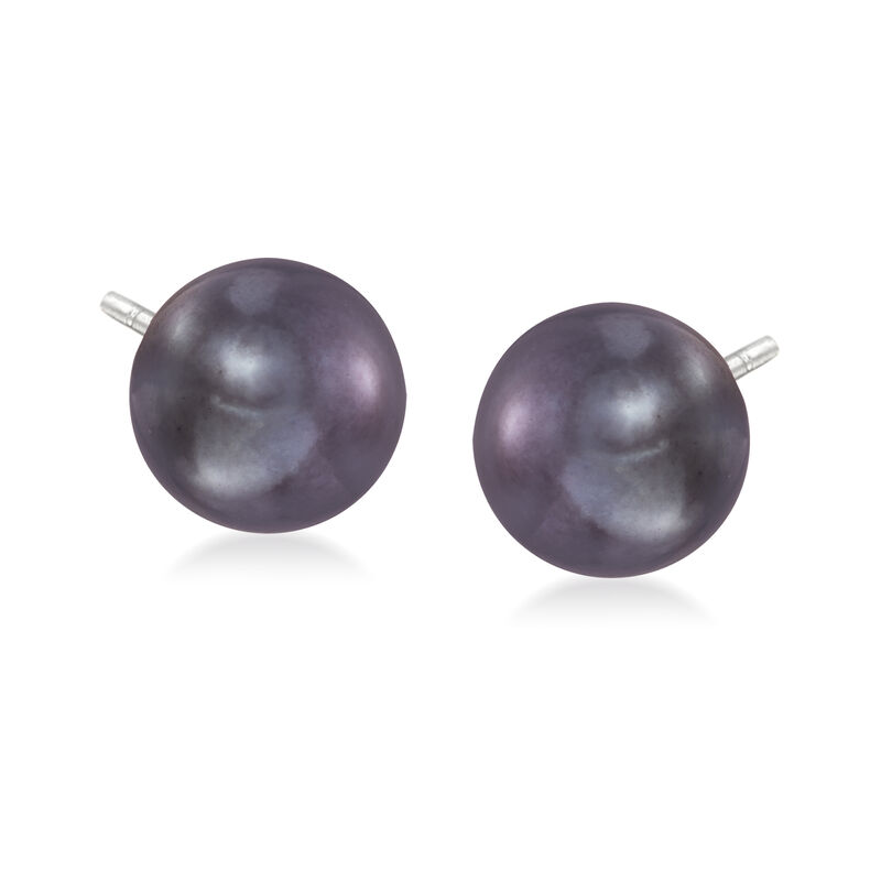 8-8.5mm Multicolored Cultured Pearl Jewelry Set: Eight Pairs of Stud Earrings with Sterling Silver  image number 8