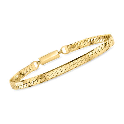 C. 1980 Vintage 14kt Yellow Gold Fancy-Chain Bracelet
