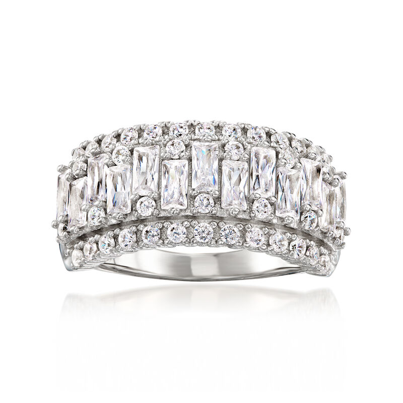 2.40 ct. t.w. CZ Ring in Sterling Silver image number 0