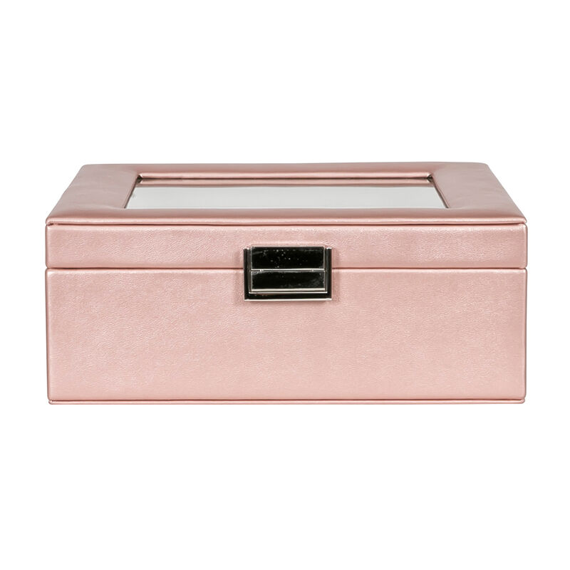 Mele & Co. "Iona" Metallic Rose Gold Faux Leather Jewelry Box image number 3