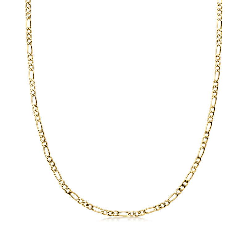 C. 1990 Vintage 14kt Yellow Gold Figaro-Link Necklace. 20" image number 0