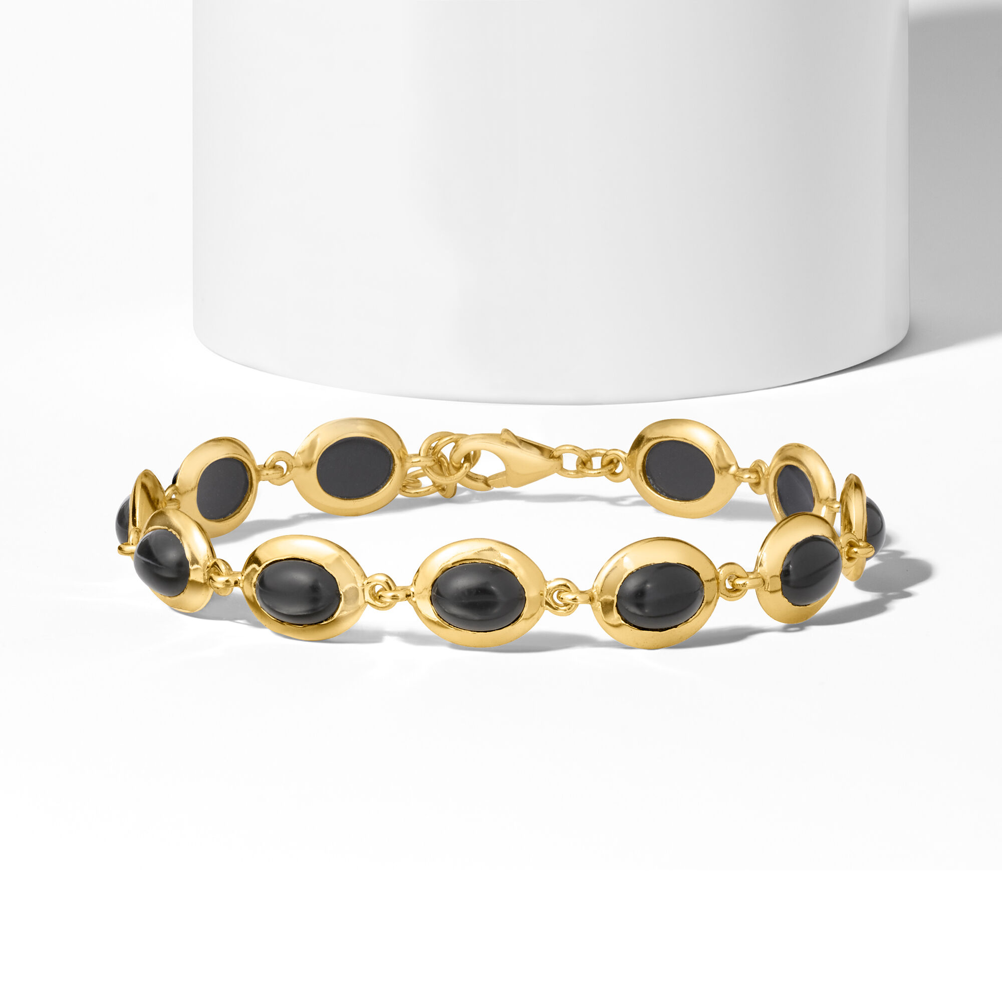 Black Onyx Bracelet in 18kt Gold Over Sterling | Ross Simons