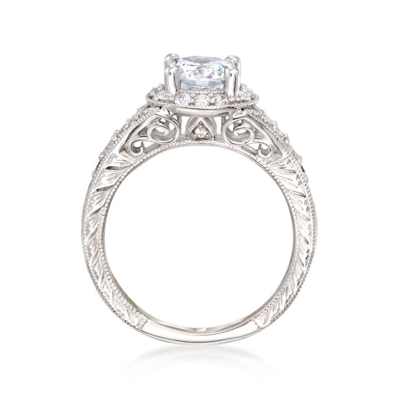 Gabriel Designs .45 ct. t.w. Diamond Engagement Ring Setting in 14kt White Gold image number 2
