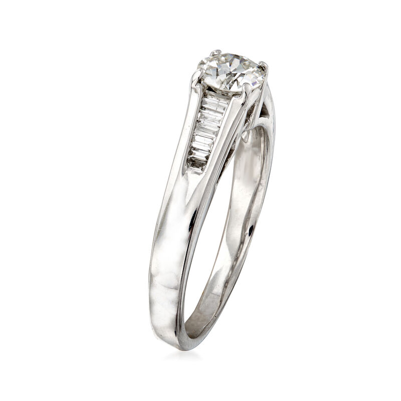 C. 1980 Vintage .85 ct. t.w. Diamond Ring in 18kt White Gold image number 2