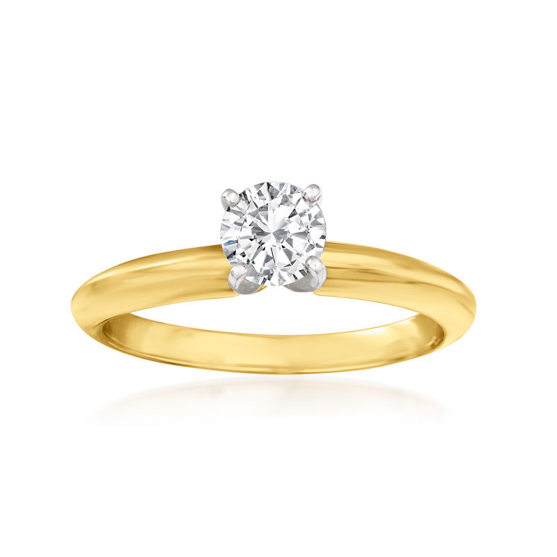 .45 Carat Diamond Solitaire Ring in 14kt Yellow Gold. Size 6 image number 0