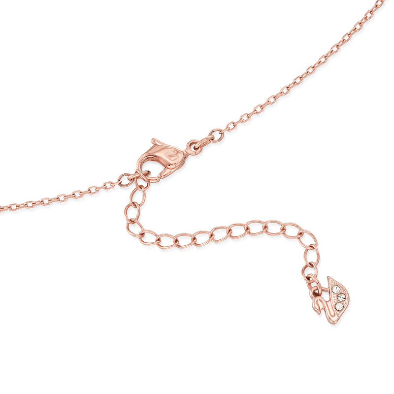Swarovski Crystal Locket Pendant Necklace in Rose Gold-Plated Metal image number 2