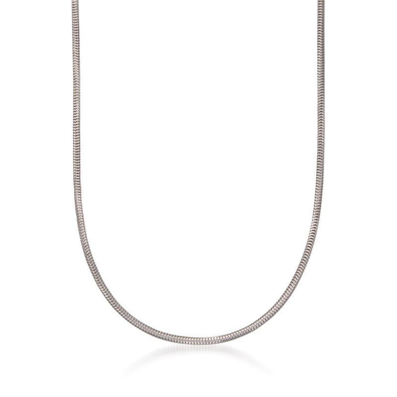 Italian Sterling Silver Snake Chain Necklace image number 0