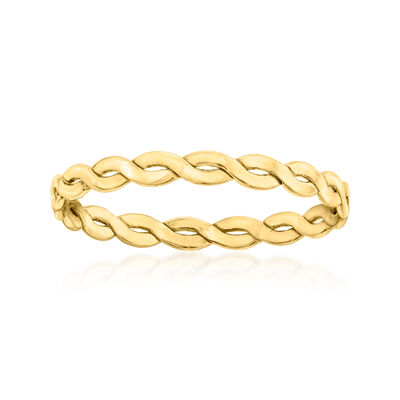 Italian 18kt Yellow Gold Twisted Ring