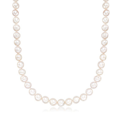 8-9mm Cultured Pearl Necklace with Sterling Silver