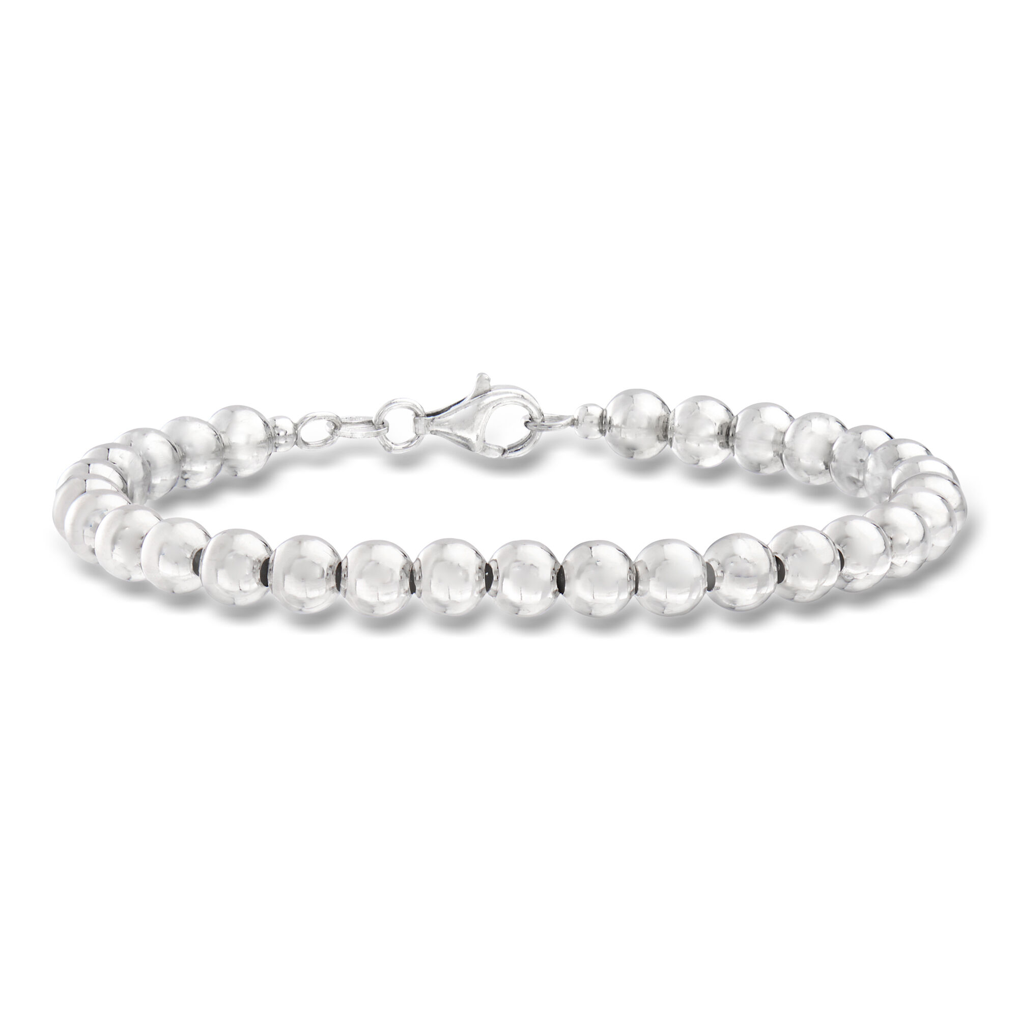 Italian 6mm Sterling Silver Bead Bracelet | Ross Simons