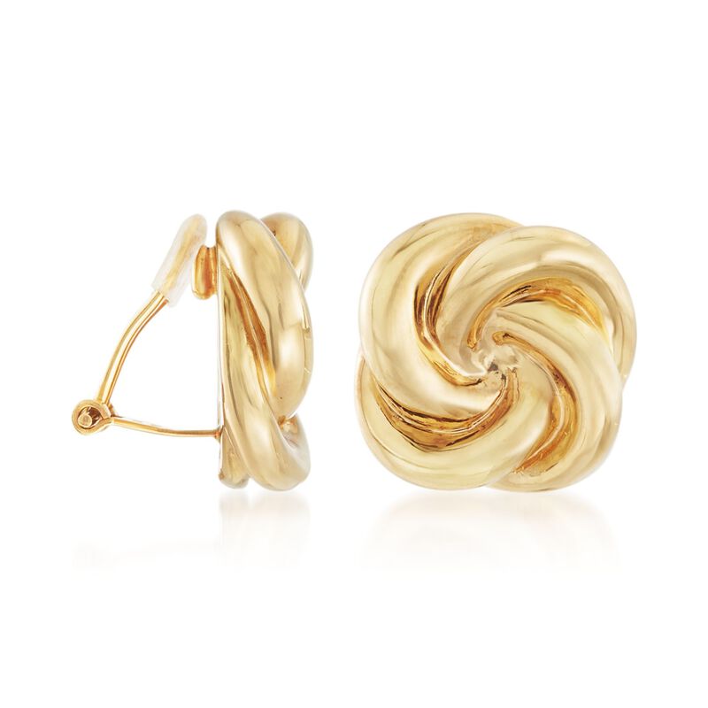 Italian 14kt Yellow Gold Swirl Clip-On Earrings image number 2