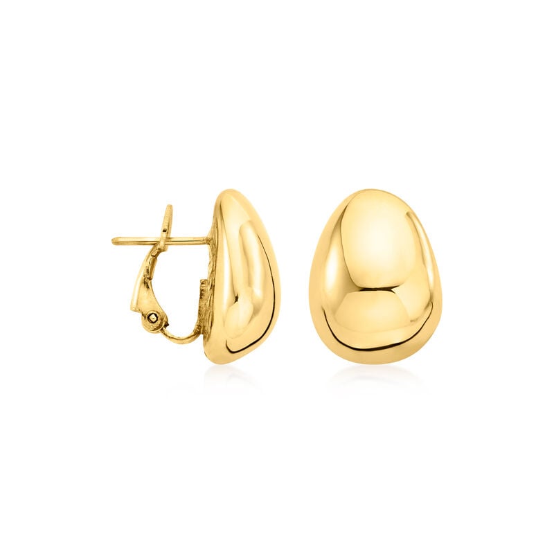 Italian 14kt Yellow Gold Organic-Shaped Earrings image number 0