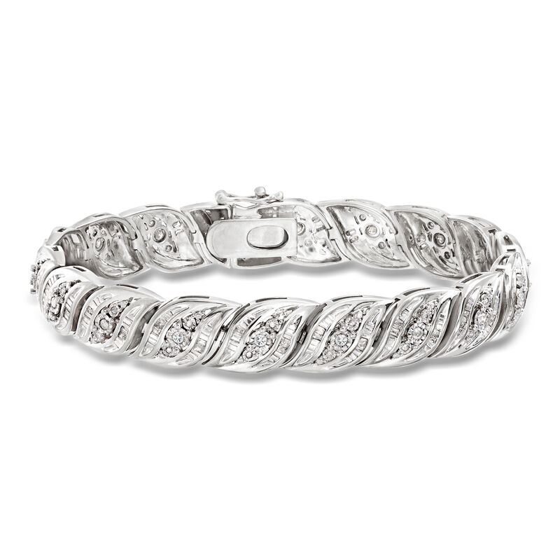 1.00 ct. t.w. Diamond Bracelet in Sterling Silver image number 0