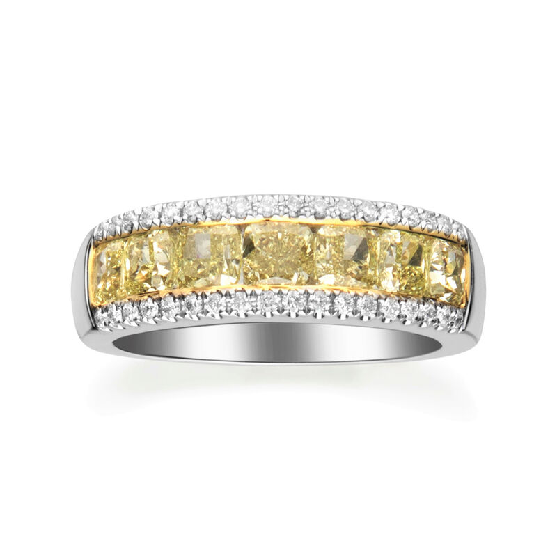 2.24 ct. t.w. Yellow and White Diamond Ring in 14kt Two-Tone Gold image number 0