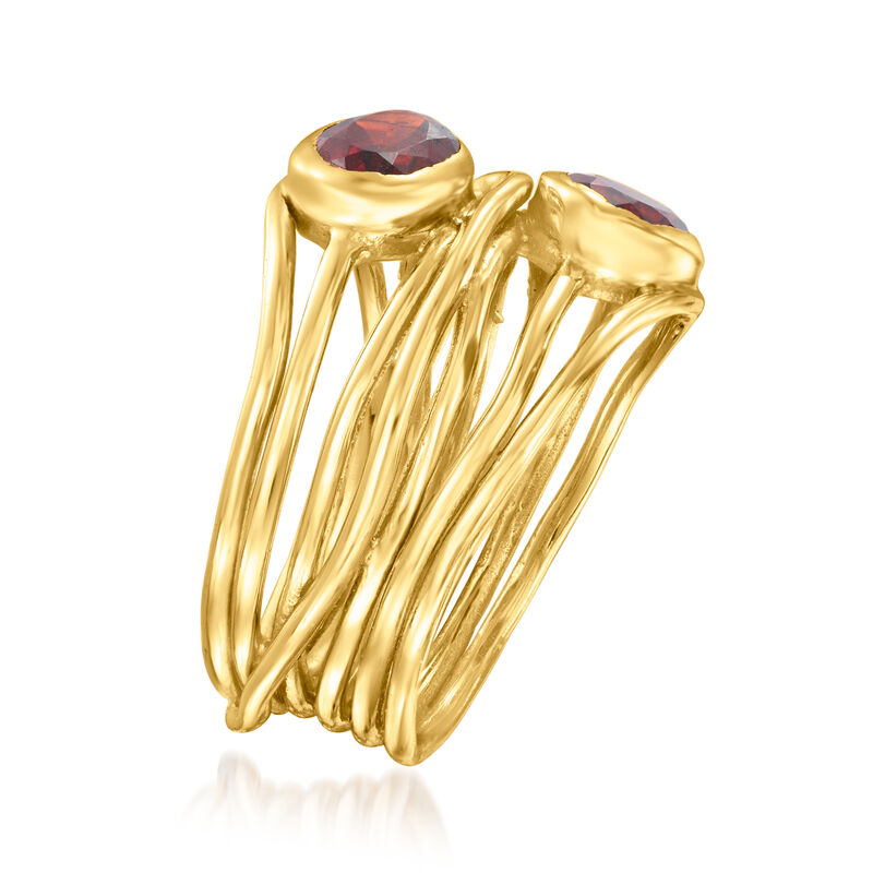 1.60 ct. t.w. Garnet Highway Ring in 18kt Gold Over Sterling image number 2