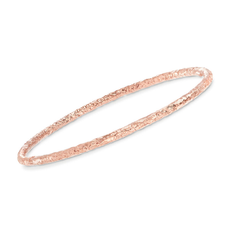 Italian Multi-Toned Sterling Silver Jewelry Set: Four Textured Bangle Bracelets image number 3