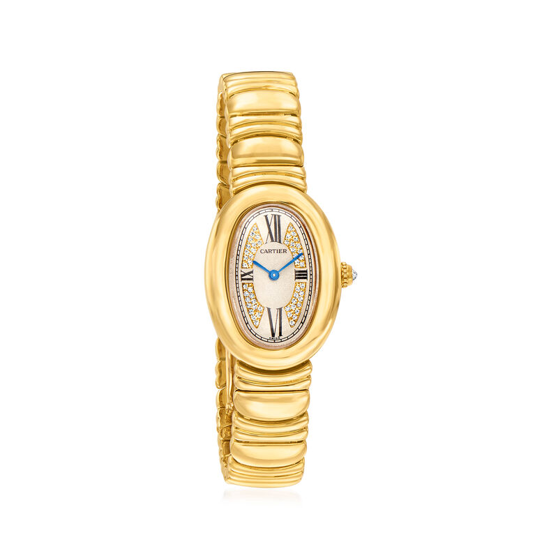 Pre-Owned Cartier Baignoire Women's 22mm Watch in 18kt Yellow Gold image number 0