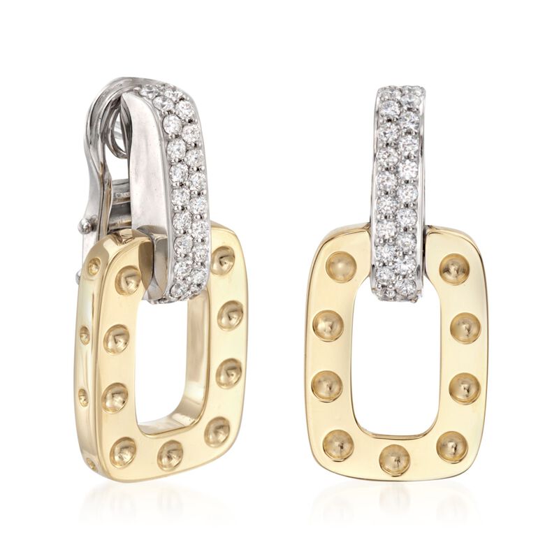 Robert Coin "Pois Moi" .50 ct. t.w. Diamond Drop Earrings in 18kt Two-Tone Gold  image number 2