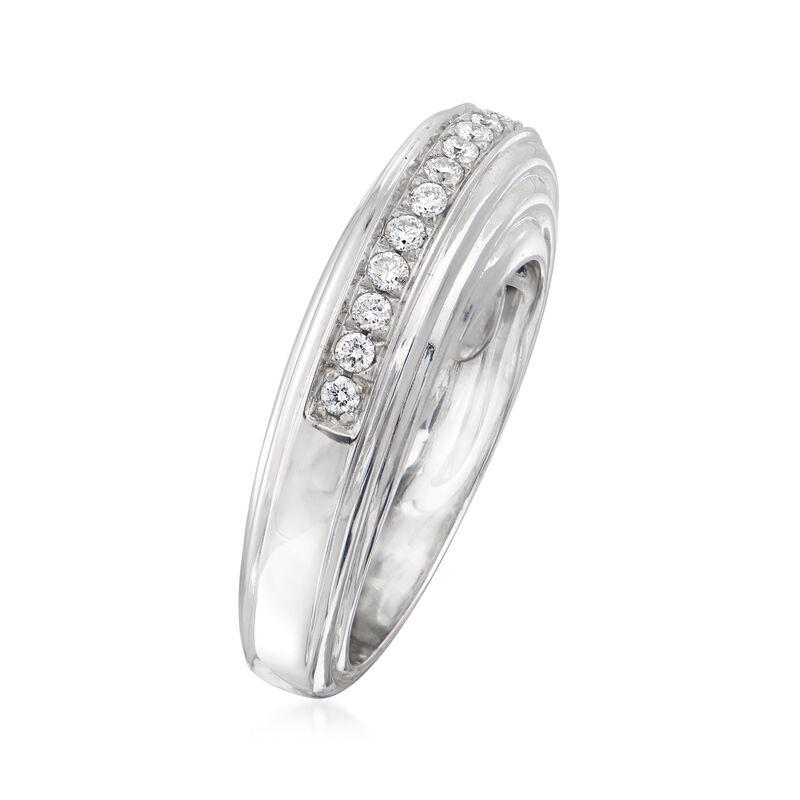 C. 1990 Vintage Salvini .35 ct. t.w. Diamond Center Ring in 18kt White Gold image number 2