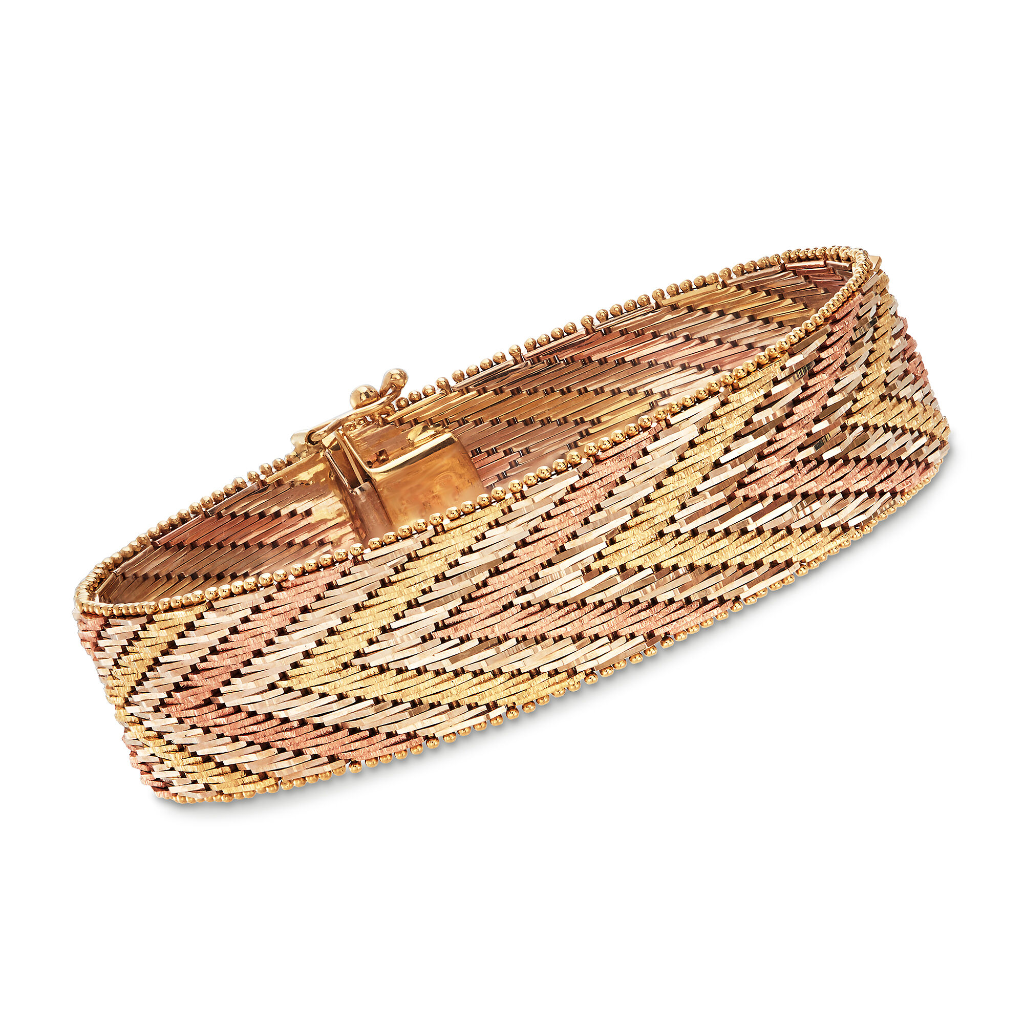C. 1980 Vintage 18kt Tri-Colored Gold Bracelet | Ross Simons