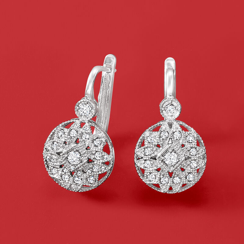 .50 ct. t.w. Diamond Multi-Shaped Drop Earrings in Sterling Silver  image number 4