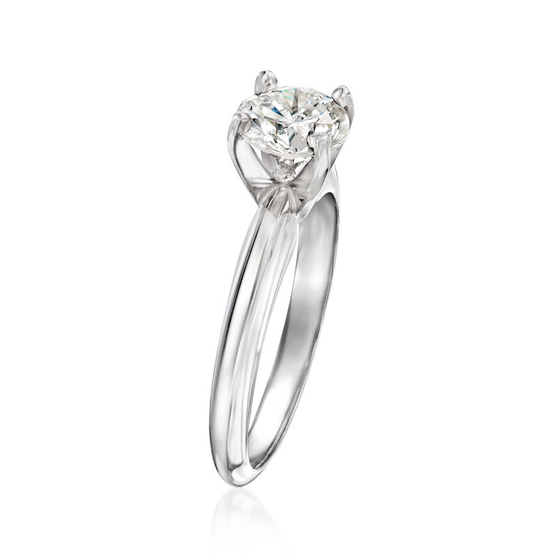 1.02 Carat Certified Diamond Solitaire Ring in 14kt White Gold image number 2
