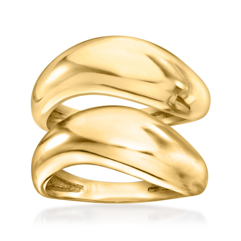 18kt Gold Over Sterling Jewelry Set: Two Sculptural Rings image number 0