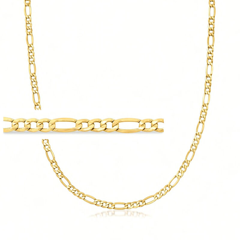14kt Yellow Gold 4.2mm Figaro-Link Necklace image number 0