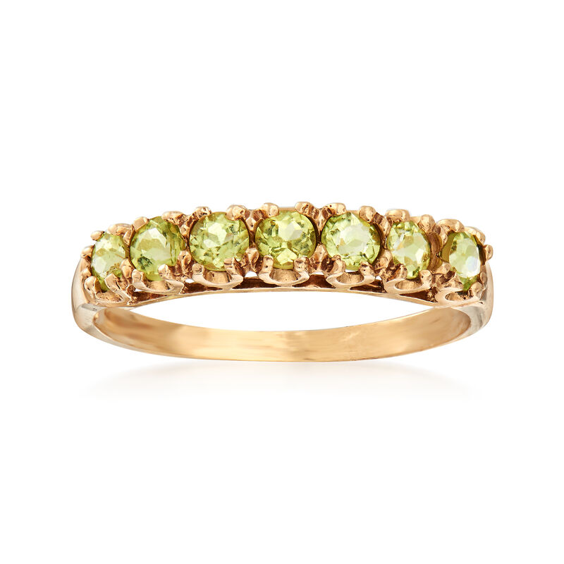 C. 1990 Vintage .70 ct. t.w. Peridot Ring in 10kt Yellow Gold image number 0