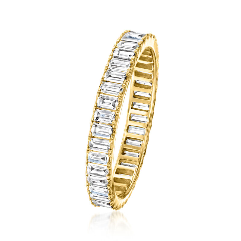 1.00 ct. t.w. Baguette Lab-Grown Diamond Eternity Band in 14kt Yellow Gold image number 2