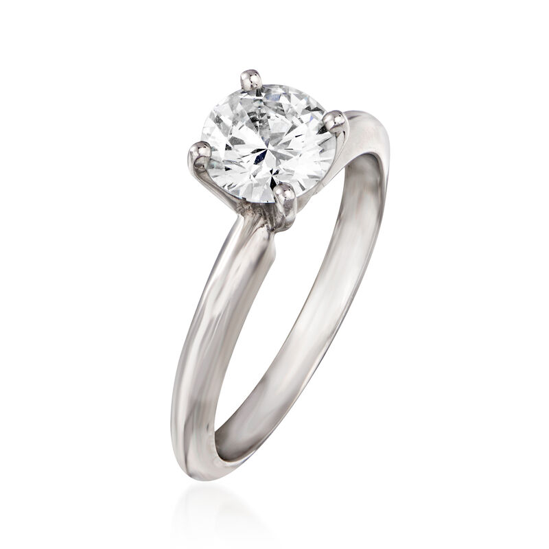 1.00 Carat Certified Diamond Engagement Ring in 14kt White Gold image number 2