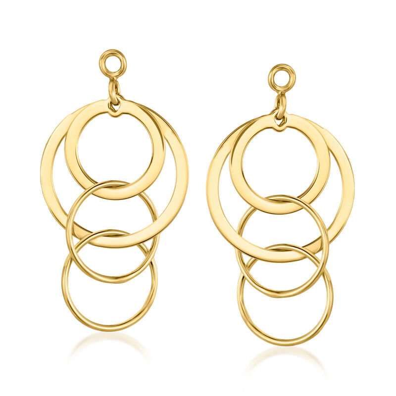 14kt Yellow Gold Multi-Circle Dangle Earring Jackets  image number 2