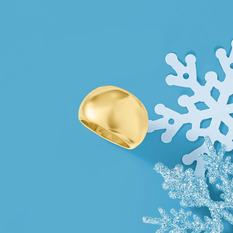 Andiamo 14kt Yellow Gold Over Resin Dome Ring image number 4