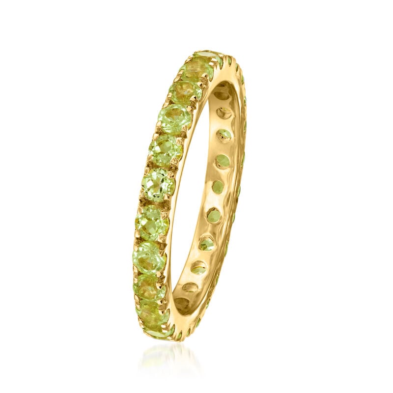 1.70 ct. t.w. Peridot Eternity Band in 18kt Gold Over Sterling image number 2