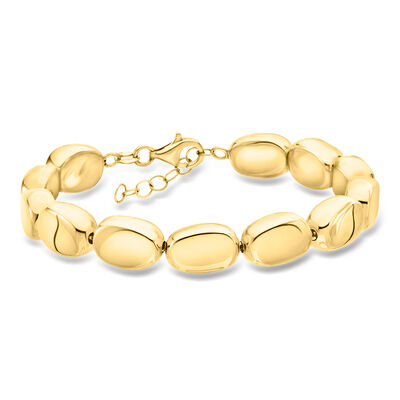 Italian 18kt Gold Over Sterling Nugget Bracelet