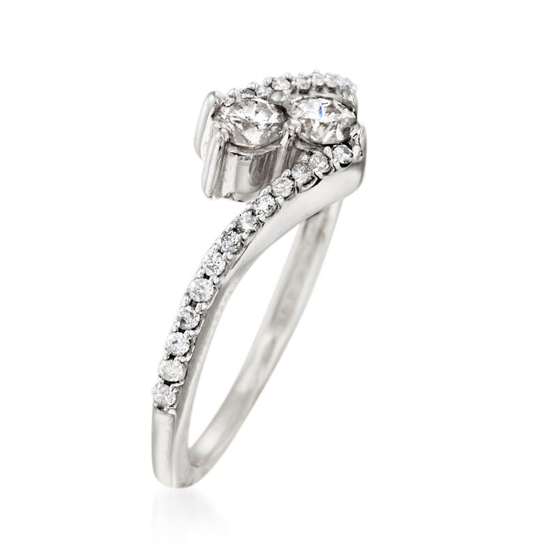 .50 ct. t.w. Diamond Toi et Moi Ring in 14kt White Gold image number 1