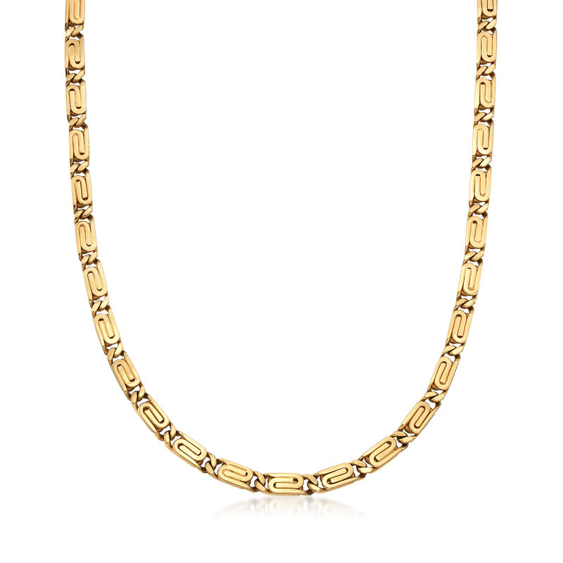 C. 1990 Vintage 14kt Yellow Gold Snail-Motif Chain Necklace image number 0