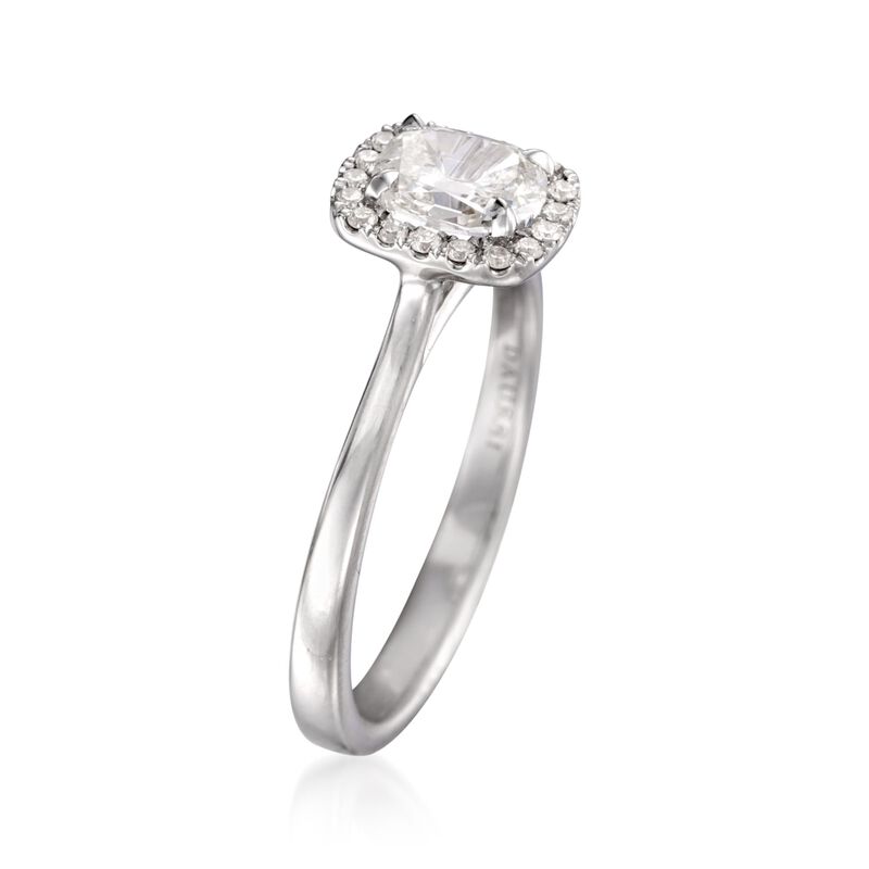 Henri Daussi .93 ct. t.w. Diamond Engagement Ring in 14kt White Gold image number 2