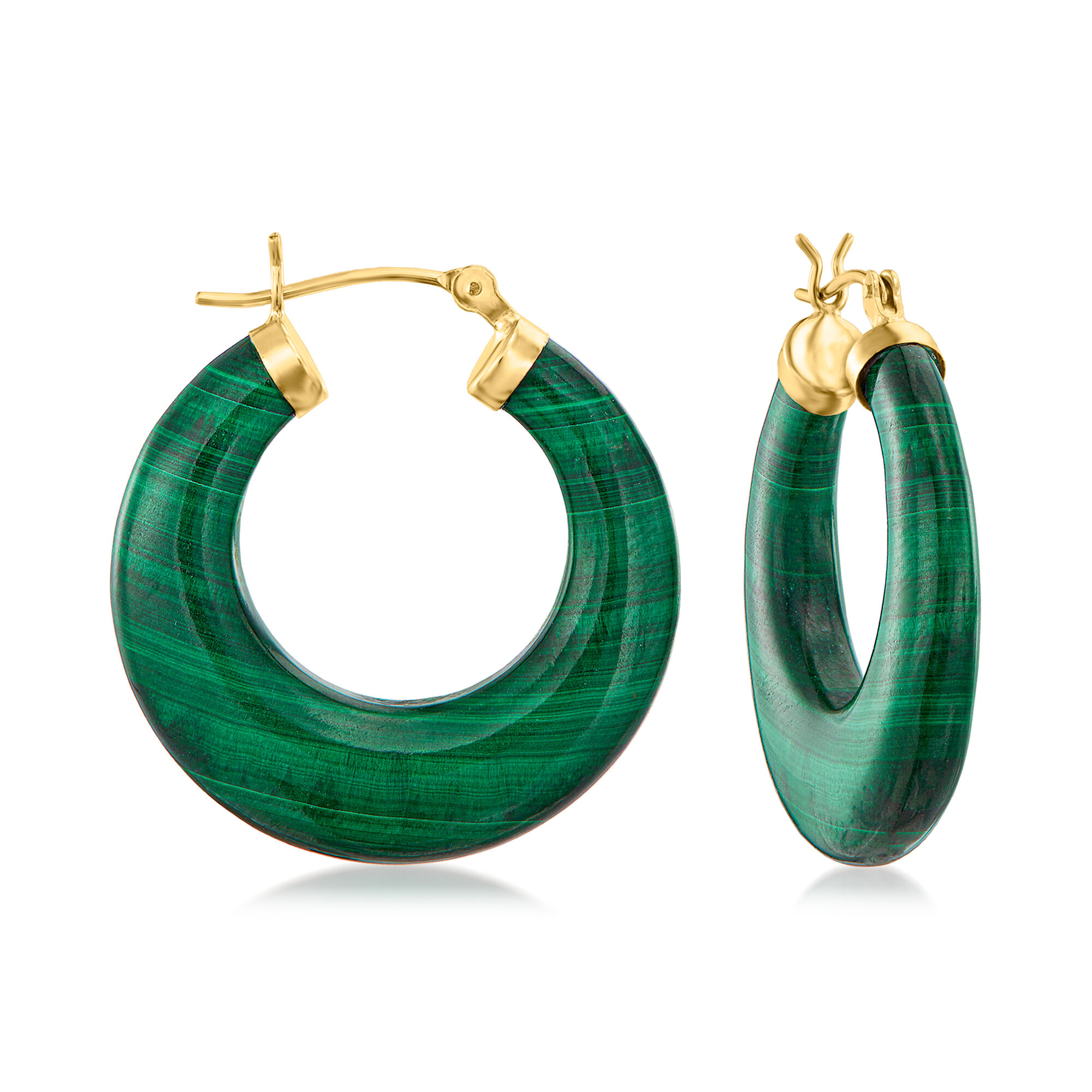 Malachite hoop earrings deals