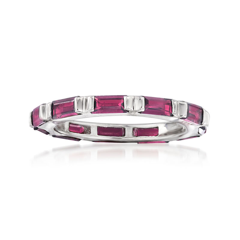 2.60 ct. t.w. Rhodolite Garnet Eternity Ring in Sterling Silver image number 0