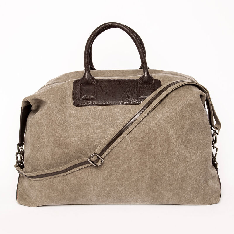 Brouk and Co. &quot;Excursion&quot; Khaki Waxed Canvas Weekender Bag image number 2