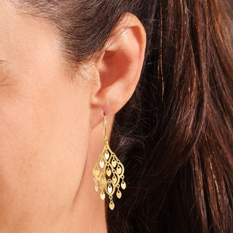 Italian 10kt Yellow Gold Chandelier Earrings image number 3