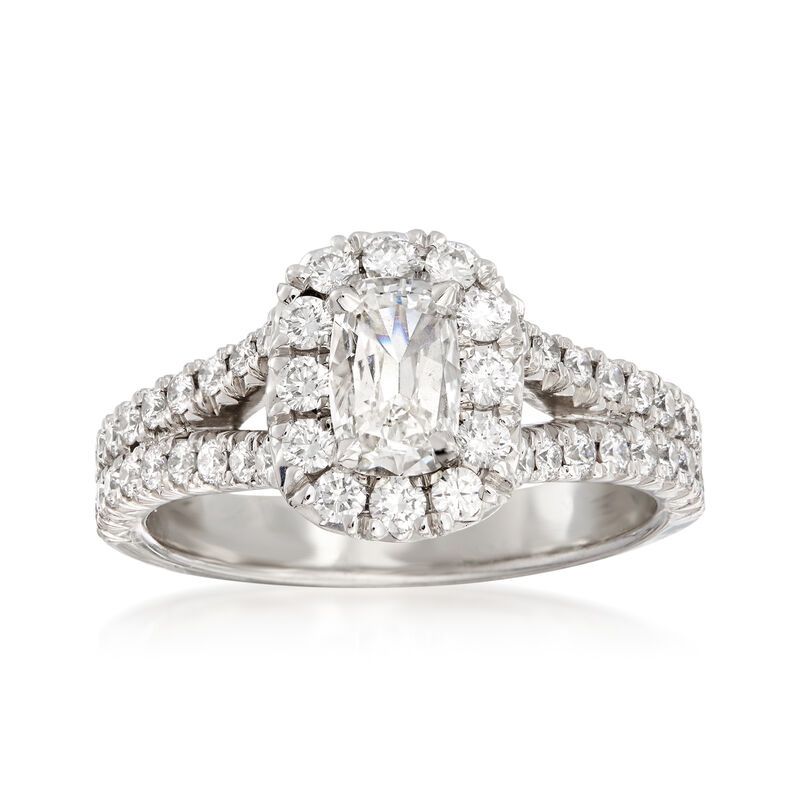 Henri Daussi 1.23 ct. t.w. Diamond Engagement Ring in 18kt White Gold image number 0